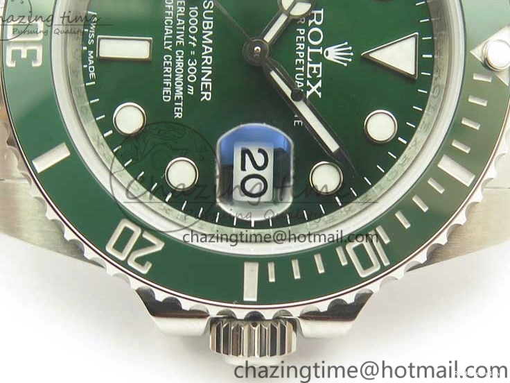 0128 Submariner 116610 LV Green Ceramic DJF 1:1 Best Edition on SS Bracelet SA3135( Free R Cover) Versatile 3357
